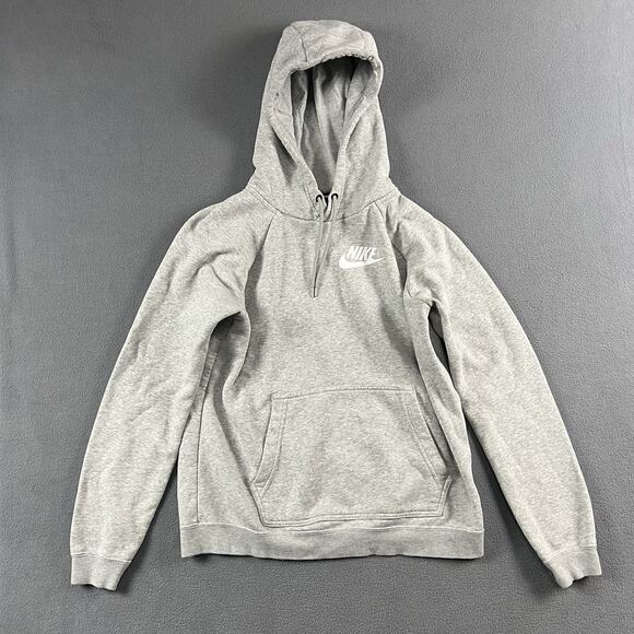 Nike Hoodie Womens Small Gray Athletic Sportswear Full Zip Stretch Sweatshirt - Picture 1 of 8